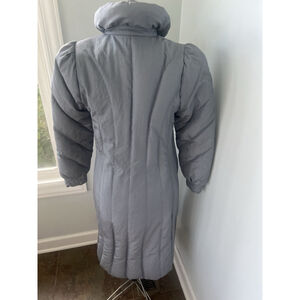 Vintage Windsor Bay S Long Gray Puffer Coat JC Penney Quilted Winter Jacket 70s